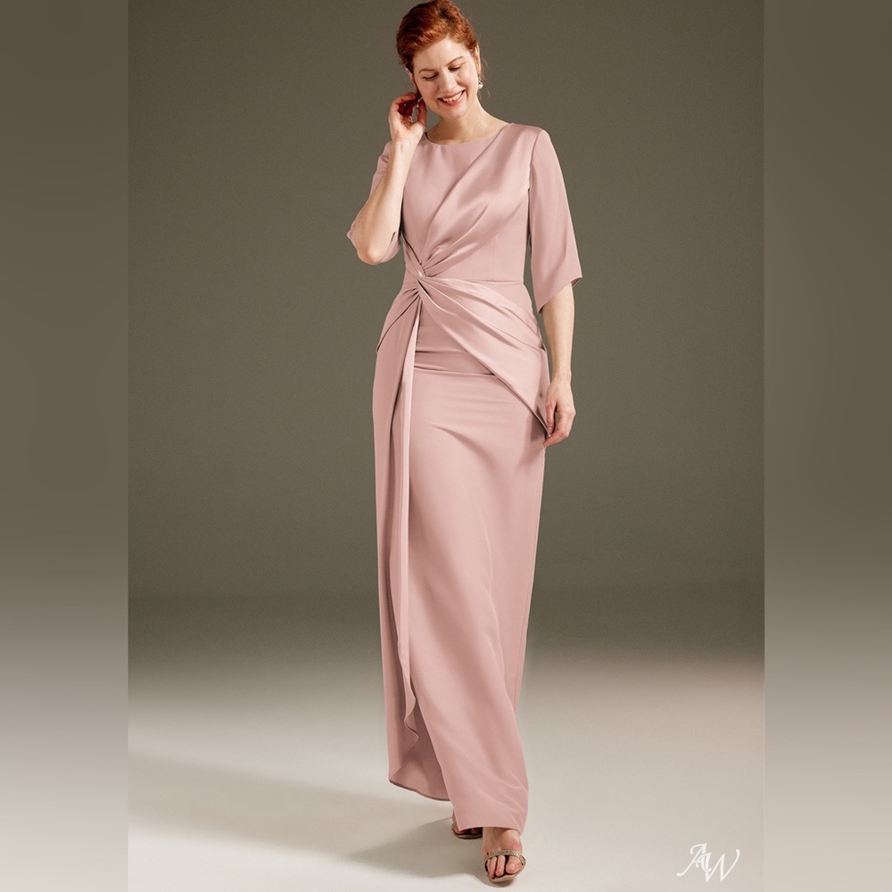 Mother of Bride Dusty Rose Floor Length Dress